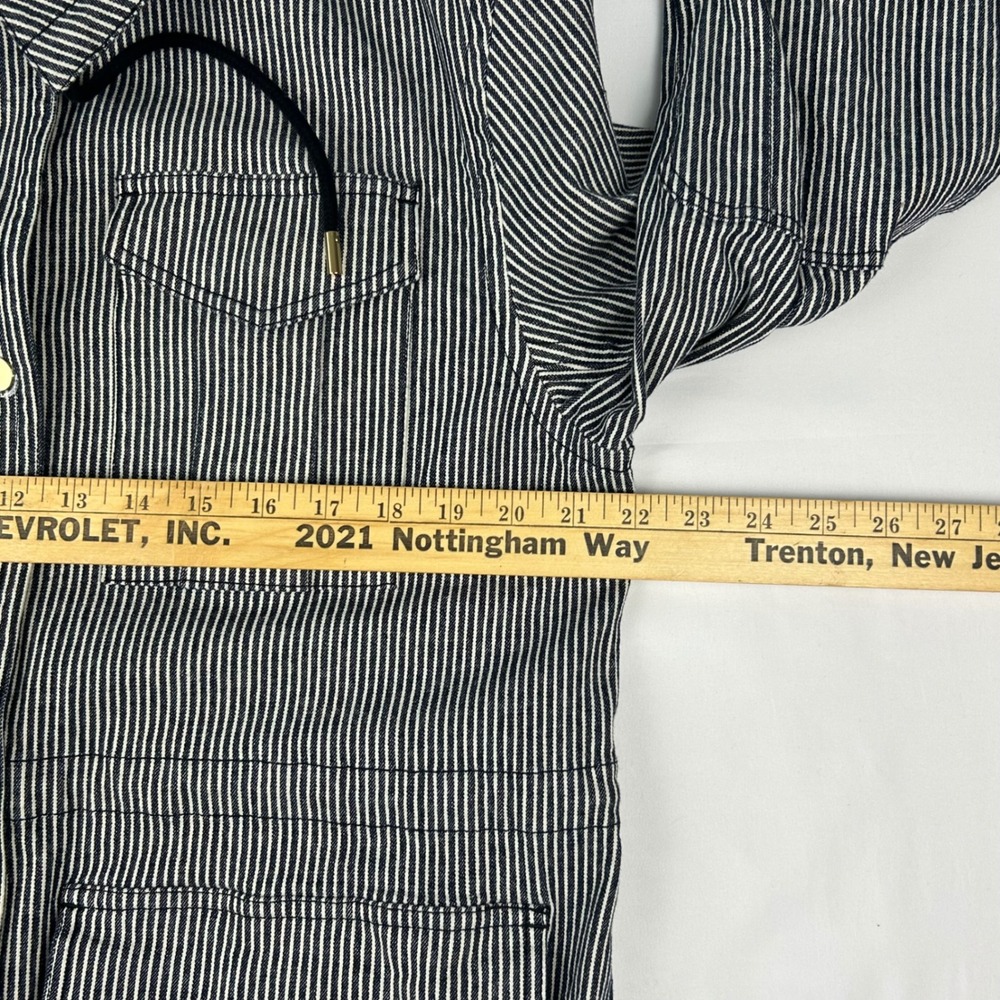 ATM Anthony Thomas Melillo Indigo White Stripe Field Jacket AW5880-MAQ Large NWT - Picture 13 of 16